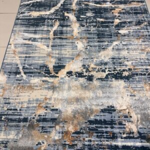 Midnight Glacier 3D Shiny Turkish Rug – 4×6 ft