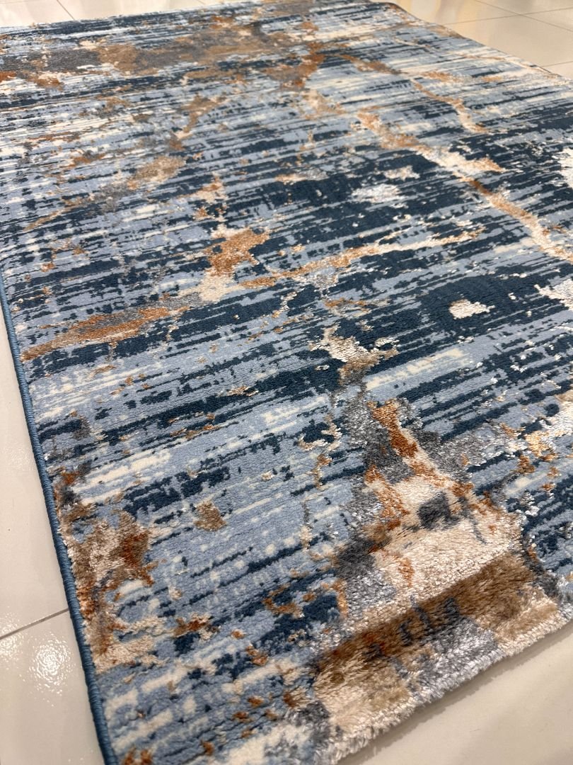 Midnight Glacier 3D Shiny Turkish Rug – 4×6 ft - Image 3