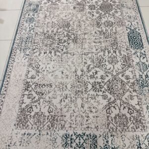 Azure Garden Persian-Style Turkish Rug – 4×6 ft