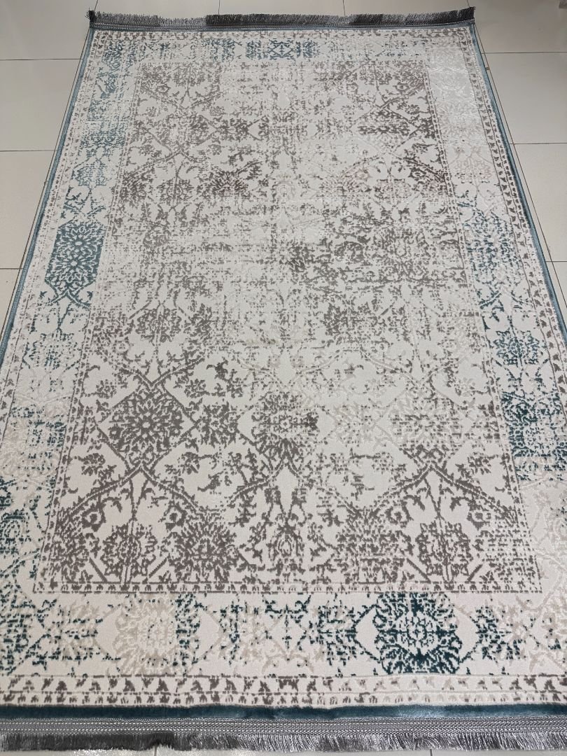 Azure Garden Persian-Style Turkish Rug – 4×6 ft - Image 2