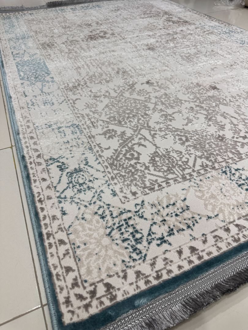 Azure Garden Persian-Style Turkish Rug – 4×6 ft - Image 3