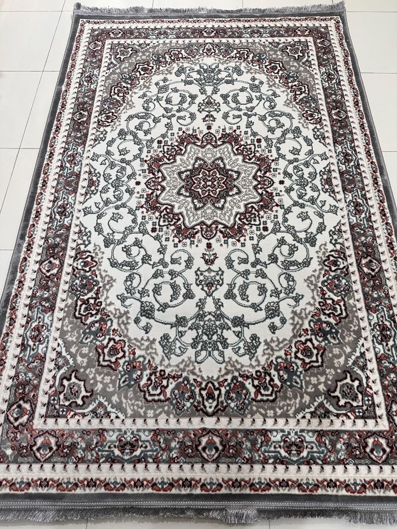 Shiraz Silver Persian-Style Turkish Rug – 4×6 ft - Image 2