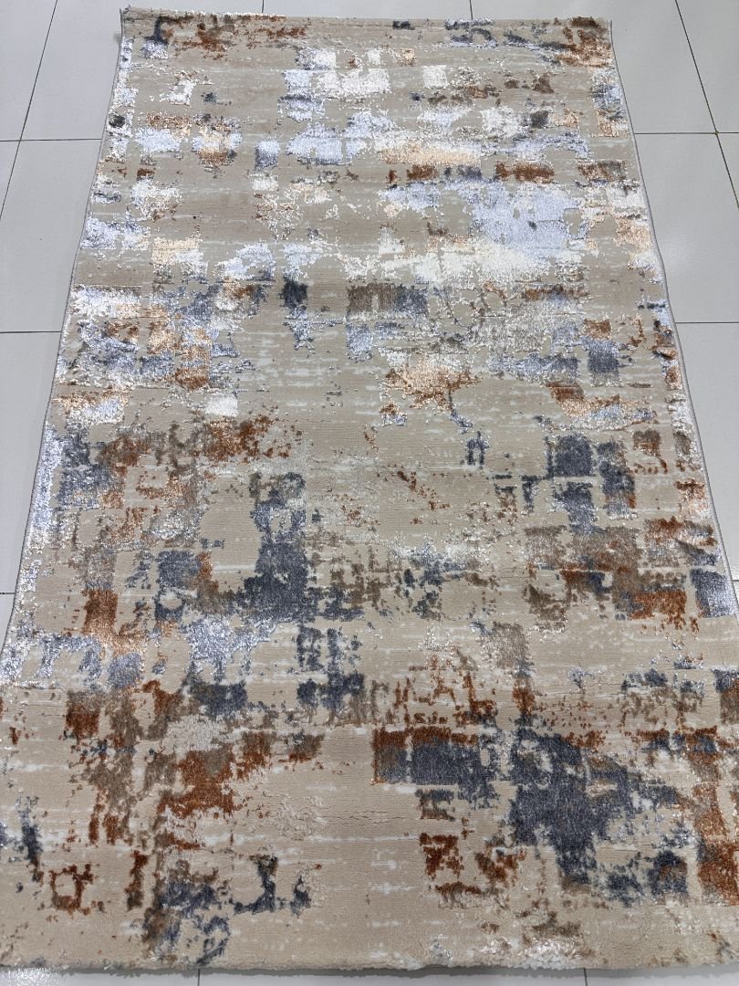 Autumn Mosaic 3D Shiny Turkish Rug – 3×5 ft - Image 2