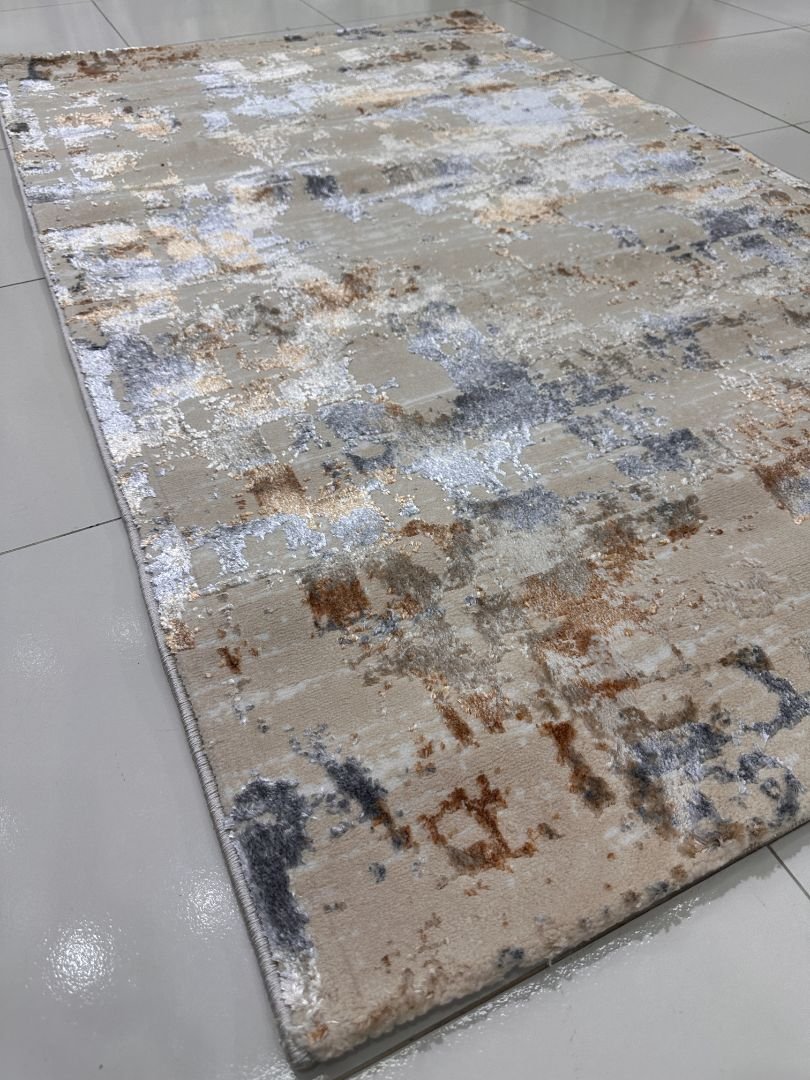 Autumn Mosaic 3D Shiny Turkish Rug – 3×5 ft - Image 3