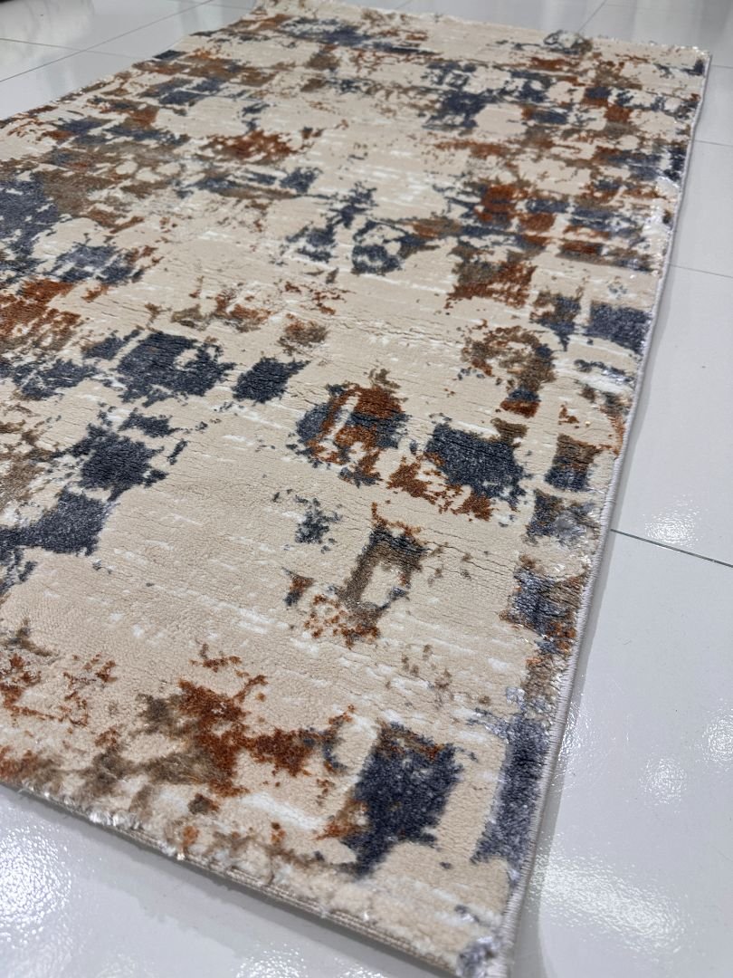 Autumn Mosaic 3D Shiny Turkish Rug – 3×5 ft - Image 4