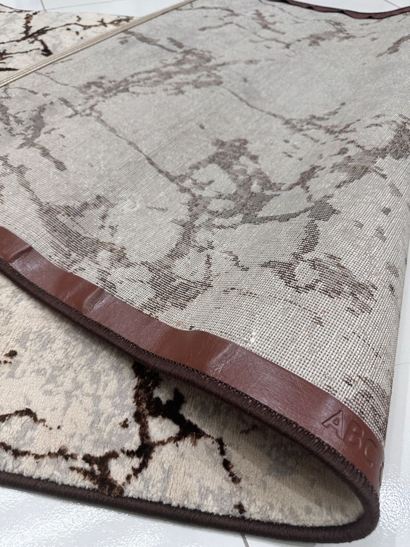 Cocoa Marble 3D Shiny Turkish Rug – 3×5 ft - Image 6