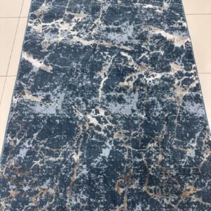 Azure Marble 3D Shiny Turkish Rug – 3×5 ft