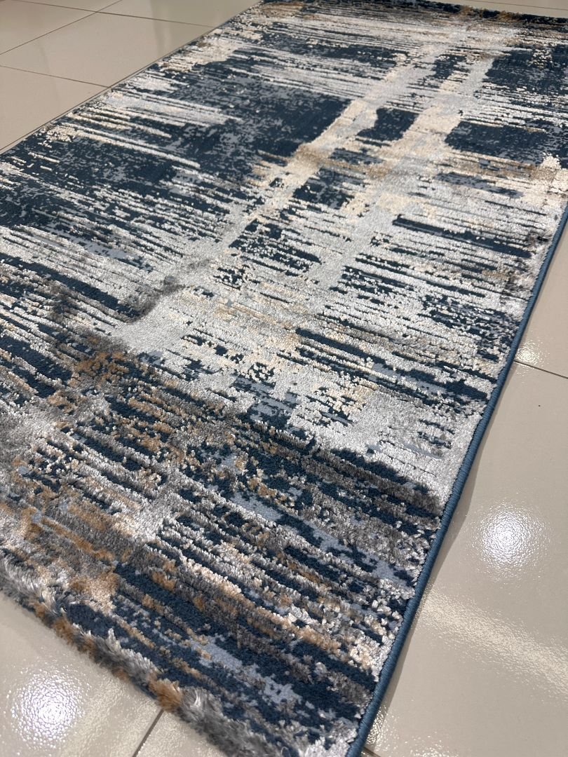 Midnight Strokes 3D Shiny Turkish Rug – 3×5 ft - Image 4