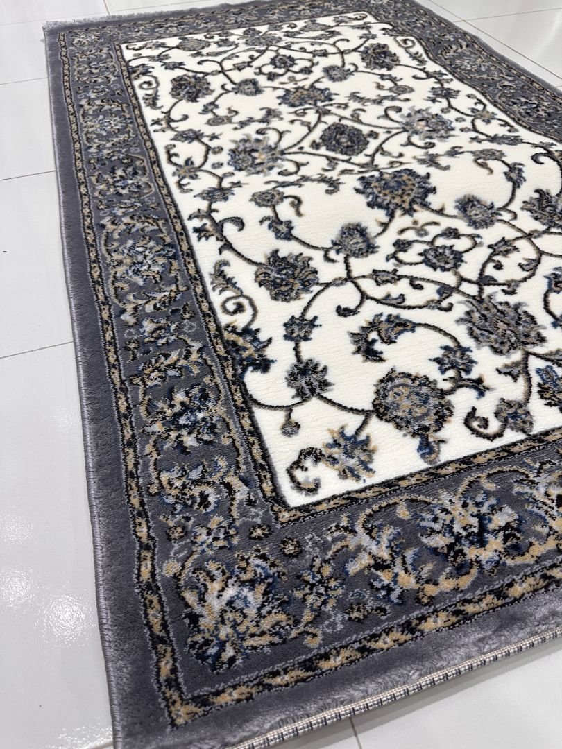 Silver Vine Classic Turkish Rug – 3×5 ft - Image 3
