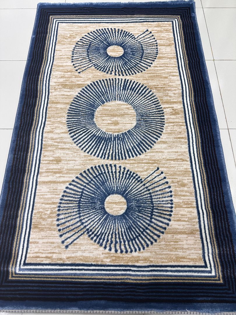 Sapphire Orbit Modern Turkish Rug – 3×5 ft - Image 2