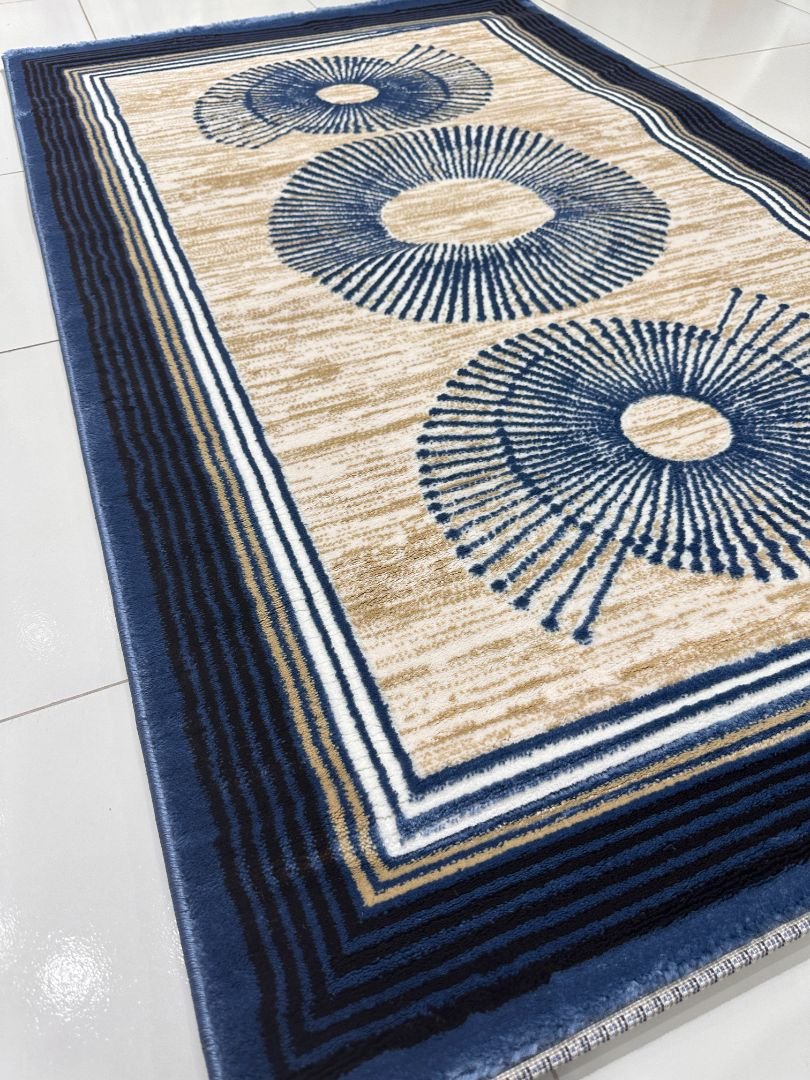 Sapphire Orbit Modern Turkish Rug – 3×5 ft - Image 3
