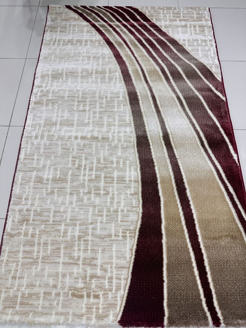 Merlot Flow Modern Turkish Rug – 3×5 ft