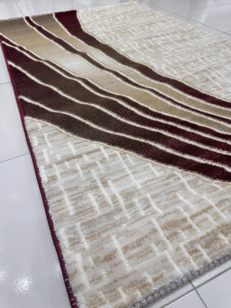 Merlot Flow Modern Turkish Rug – 3×5 ft - Image 3