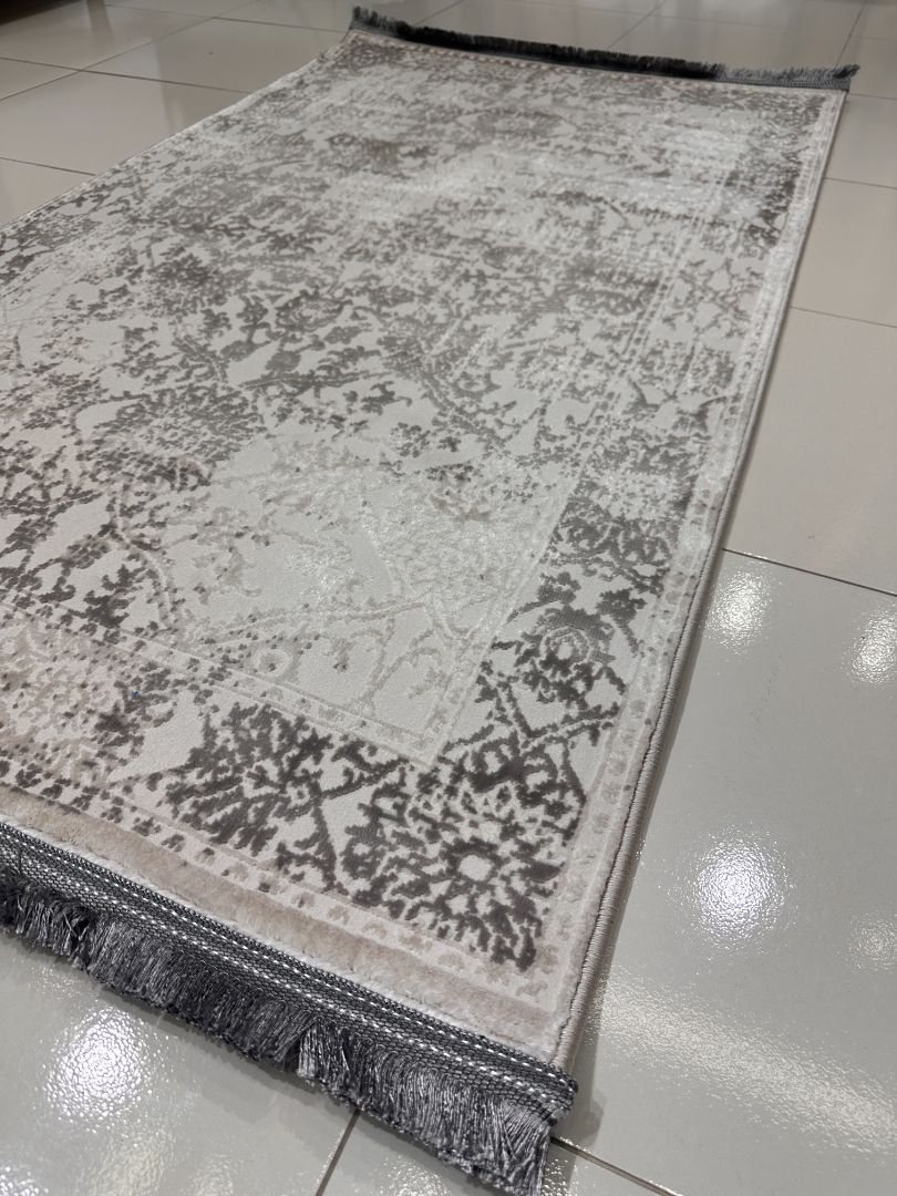 Ivory Mist Distressed Persian-Style Turkish Rug – 3×5 ft - Image 4