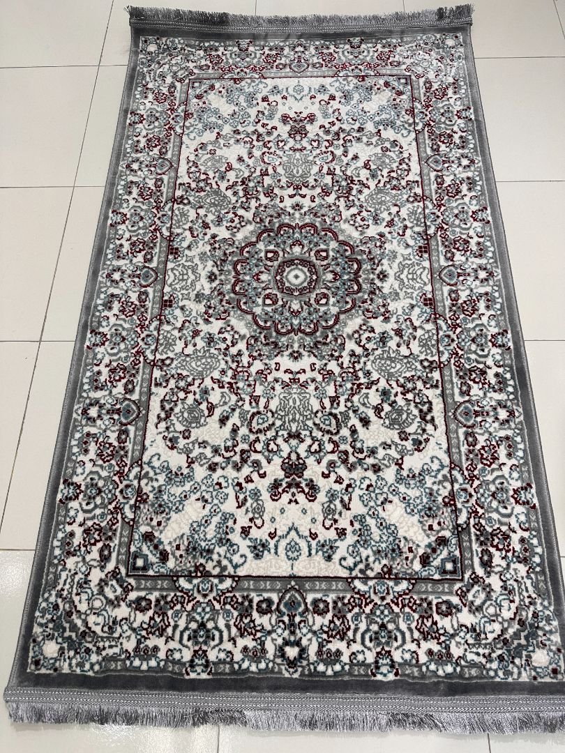 Tabriz Silver Persian-Style Turkish Rug – 3×5 ft