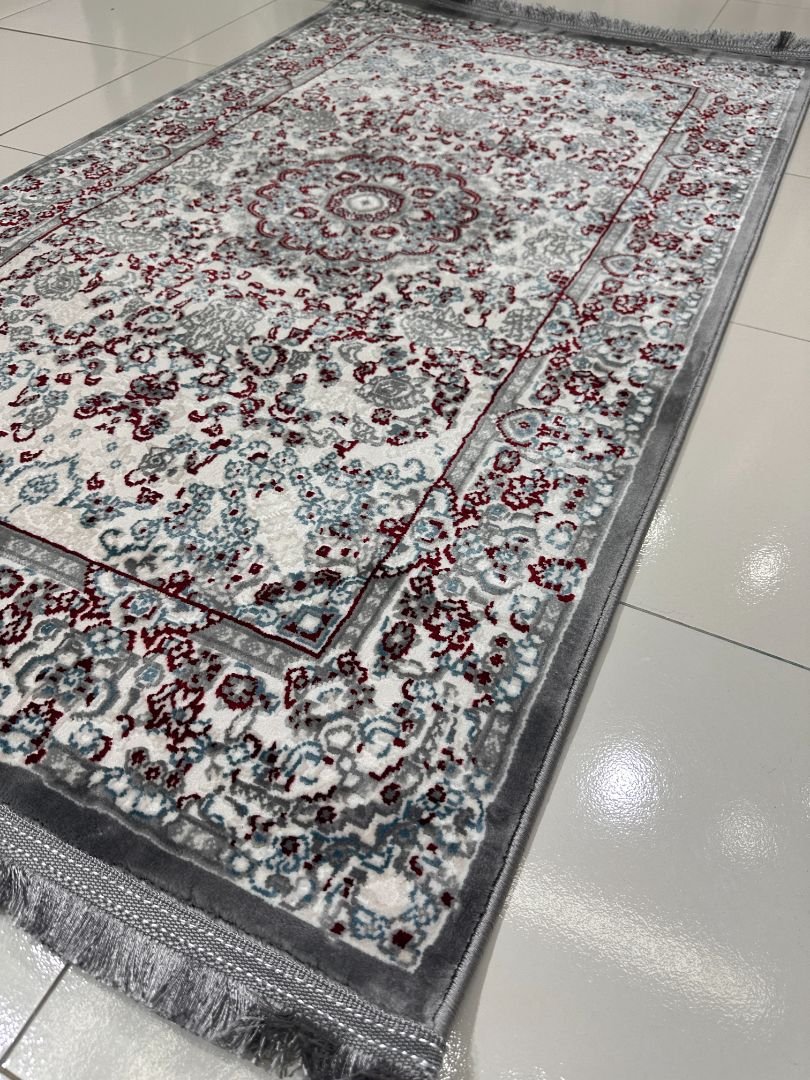 Tabriz Silver Persian-Style Turkish Rug – 3×5 ft - Image 4