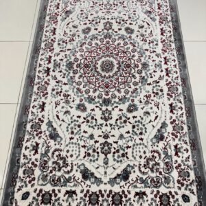 Kashan Silver Persian-Style Turkish Rug – 3×5 ft