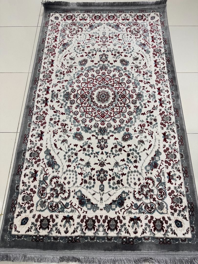 Kashan Silver Persian-Style Turkish Rug – 3×5 ft