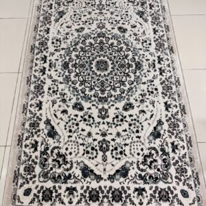 Kashan Ivory Persian-Style Turkish Rug – 3×5 ft