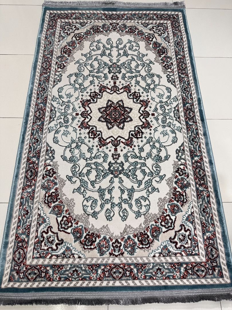 Shiraz Azure Persian-Style Turkish Rug – 3×5 ft