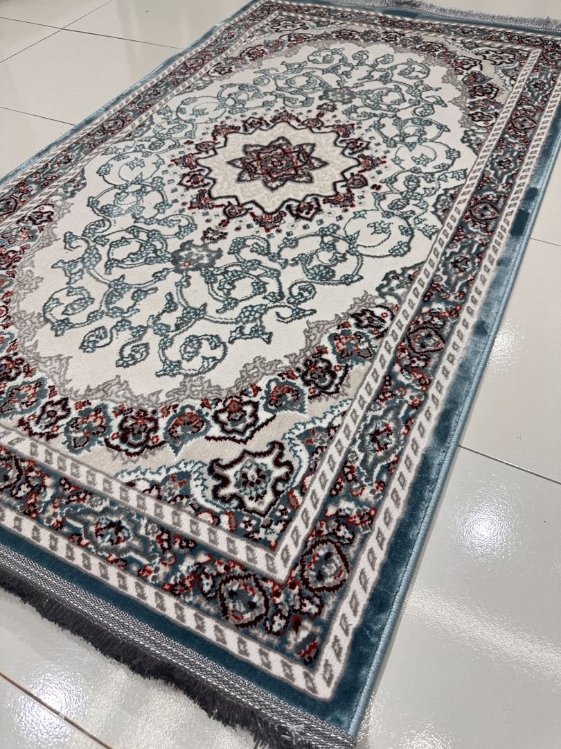 Shiraz Azure Persian-Style Turkish Rug – 3×5 ft - Image 4
