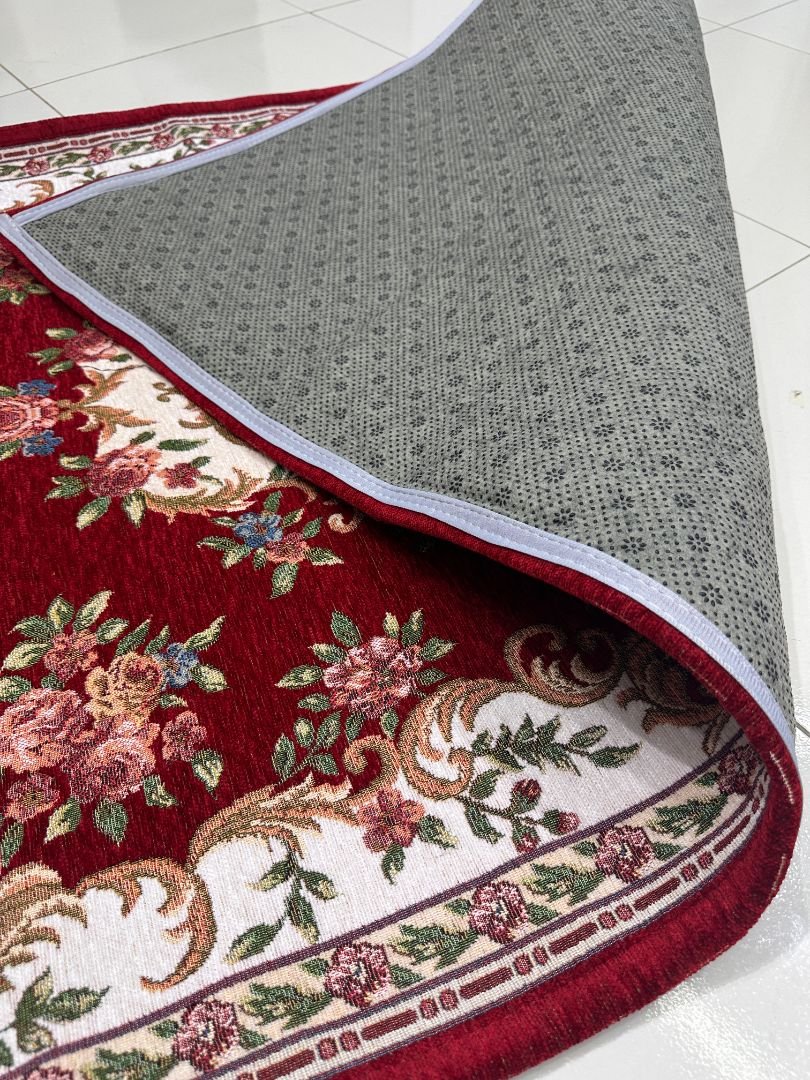 Crimson Bouquet Irani-Style Cotton Rug – 3×4.5 ft | China - Image 6