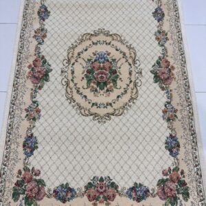 Ivory Garden Irani-Style Cotton Rug – 3×4.5 ft | China