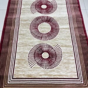Merlot Orbit Modern Turkish Rug – 4×6 ft