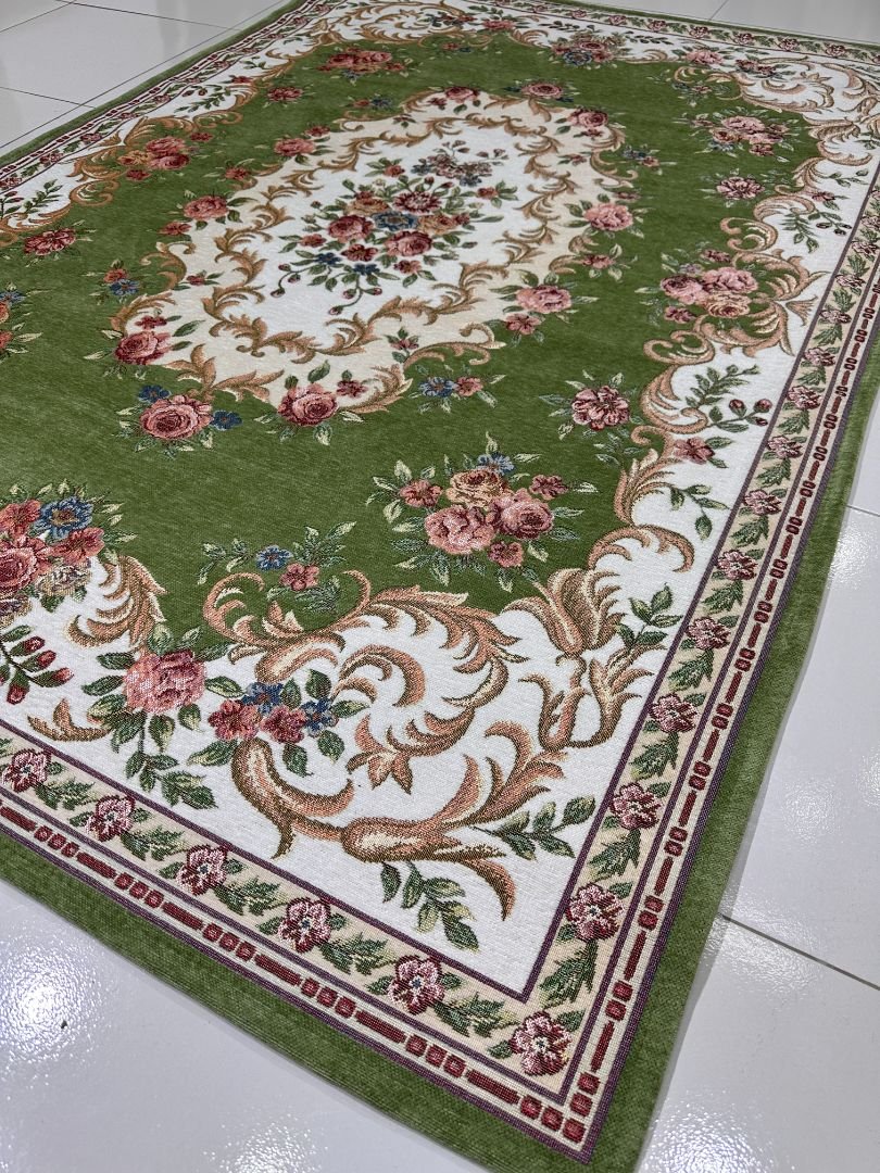 Olive Rose Irani-Style Cotton Rug – Approx. 4×6 ft | China - Image 4