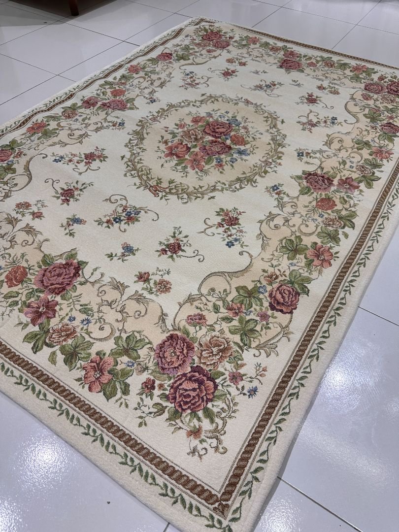 Blushing Rose Irani-Style Cotton Rug – Approx. 4×6 ft | China - Image 4