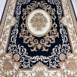 Midnight Empress Irani-Style Cotton Rug – Approx. 5×7 ft | China