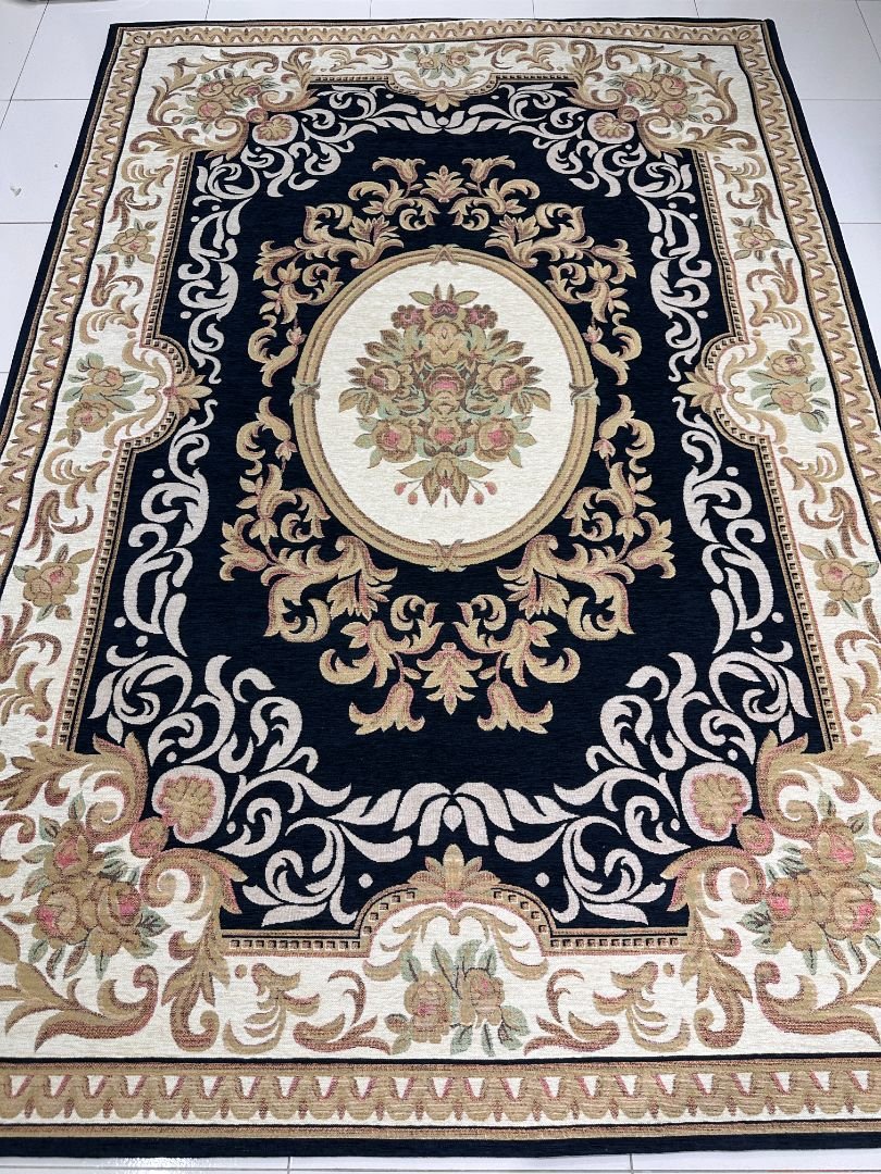 Midnight Empress Irani-Style Cotton Rug – Approx. 5×7 ft | China