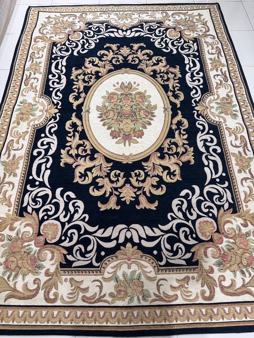Midnight Empress Irani-Style Cotton Rug – Approx. 5×7 ft | China - Image 2