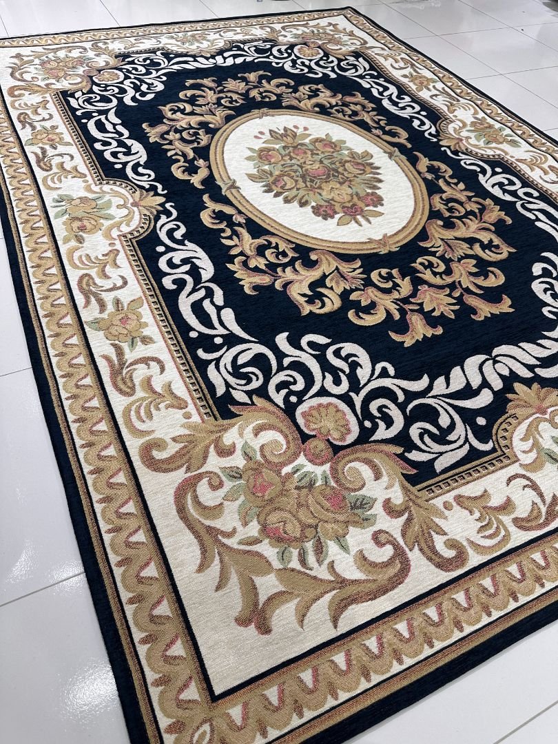 Midnight Empress Irani-Style Cotton Rug – Approx. 5×7 ft | China - Image 3