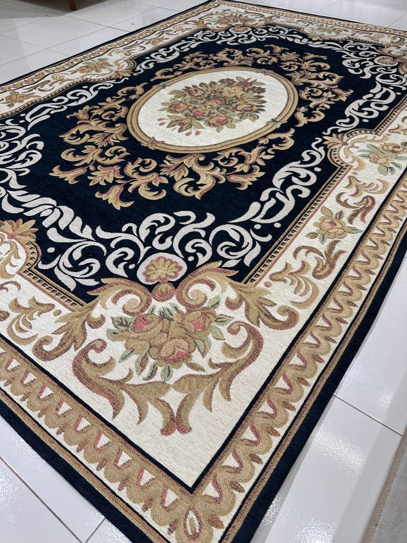 Midnight Empress Irani-Style Cotton Rug – Approx. 5×7 ft | China - Image 4