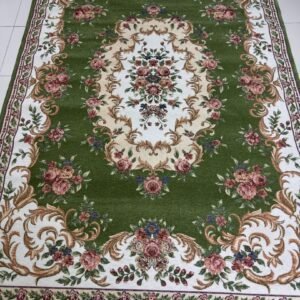 Emerald Rose Irani-Style Cotton Rug – Approx. 5×7 ft | China