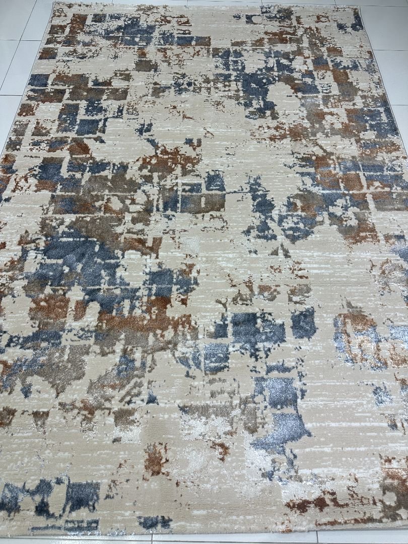 Terra Mosaic 3D Shiny Turkish Rug – 5.2×7.5 ft