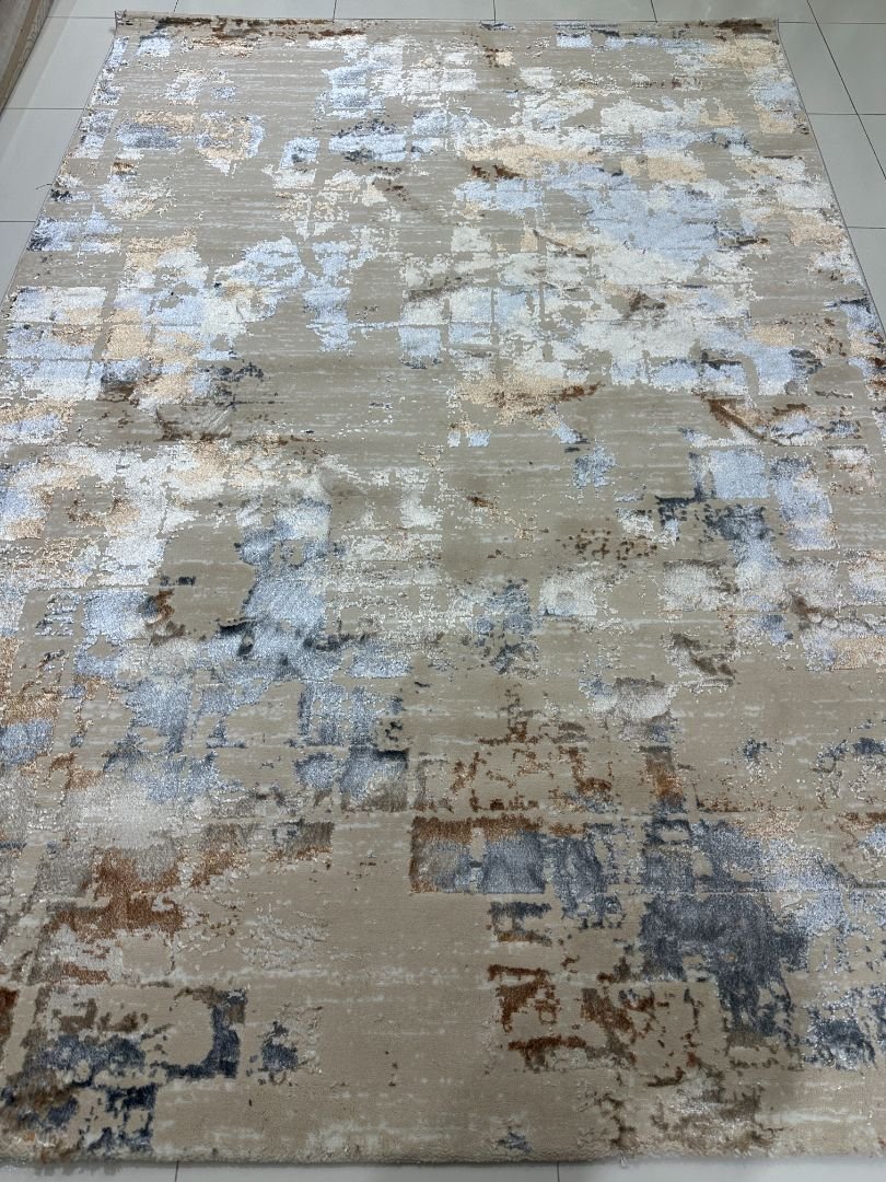 Terra Mosaic 3D Shiny Turkish Rug – 5.2×7.5 ft - Image 2