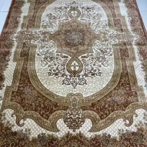 Kashmir Sultana Light Brown Turkish Rug – 5.2×7.5 ft