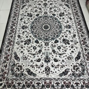Onyx Rosette Persian-Style Turkish Rug – 5.2×7.5 ft