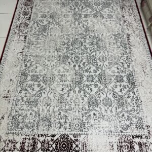 Ivory Tabriz Distressed Persian-Style Turkish Rug – 5.2×7.5 ft