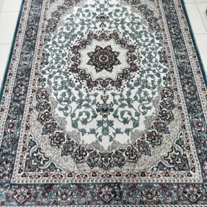 Azure Isfahan Persian-Style Turkish Rug – 5.2×7.5 ft