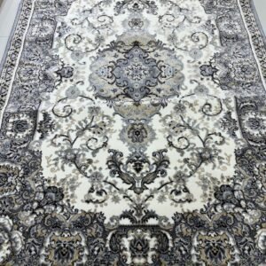 Imperial Ash Medallion Turkish Rug – Approx. 5×7 ft