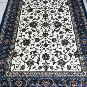 Royal Azure Vine Turkish Rug – Approx. 5×7 ft