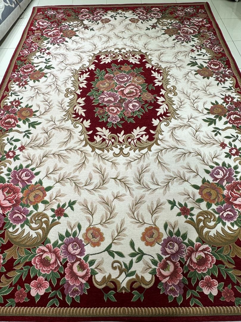 Crimson Rose Garden Irani-Style Rug – 6×9 ft - Image 3
