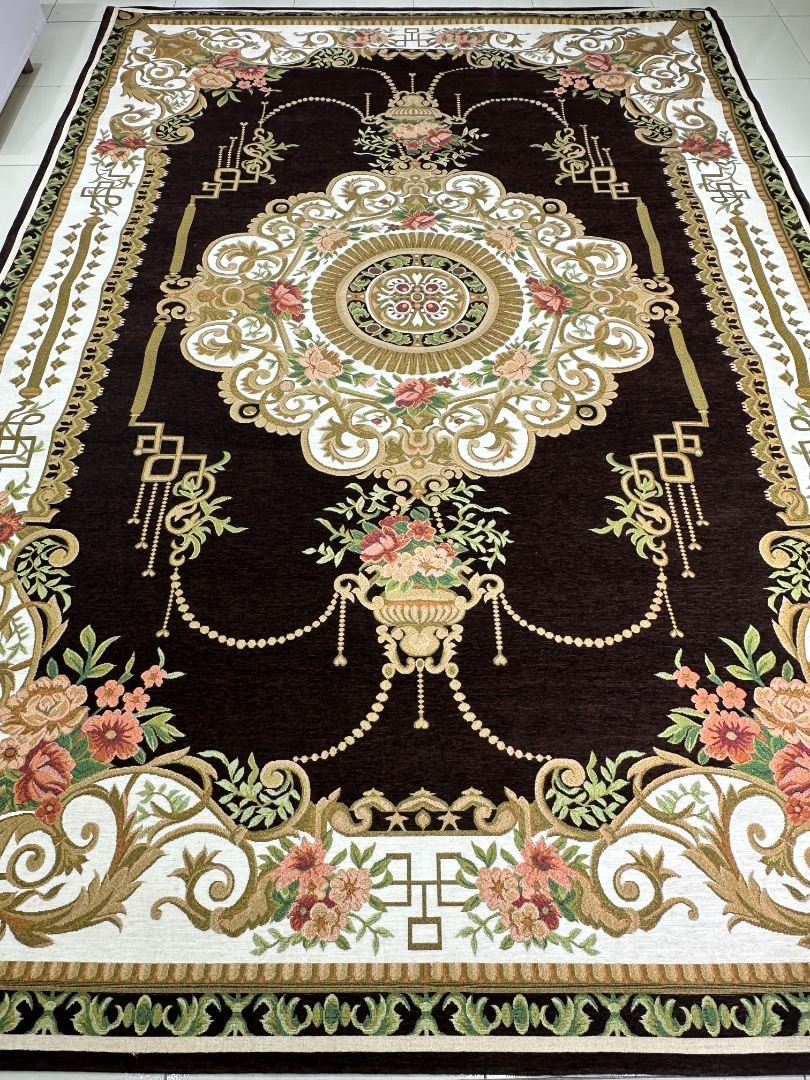 Imperial Mocha Irani-Style Rug – 6×9 ft