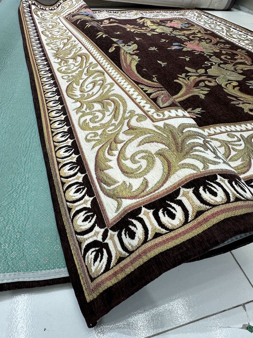 Mocha Rose Garden Irani-Style Rug – 6×9 ft - Image 5