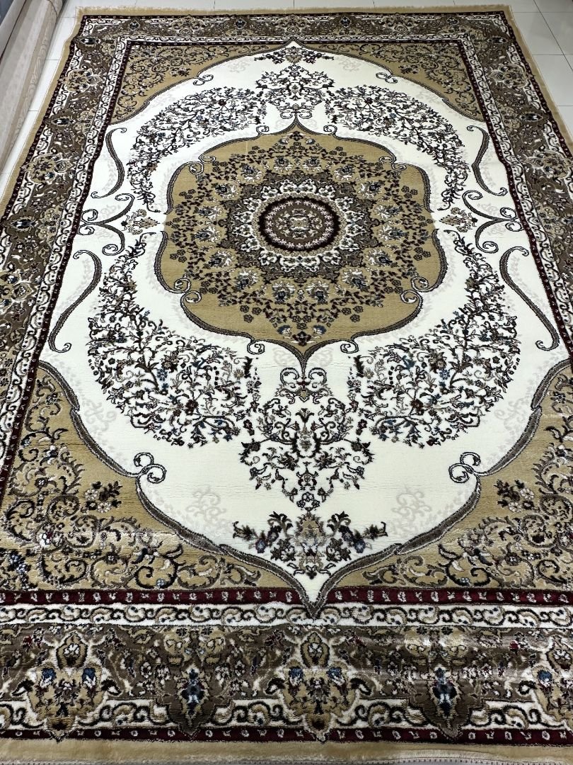 Zafira Beige Turkish Rug – 7×10 ft