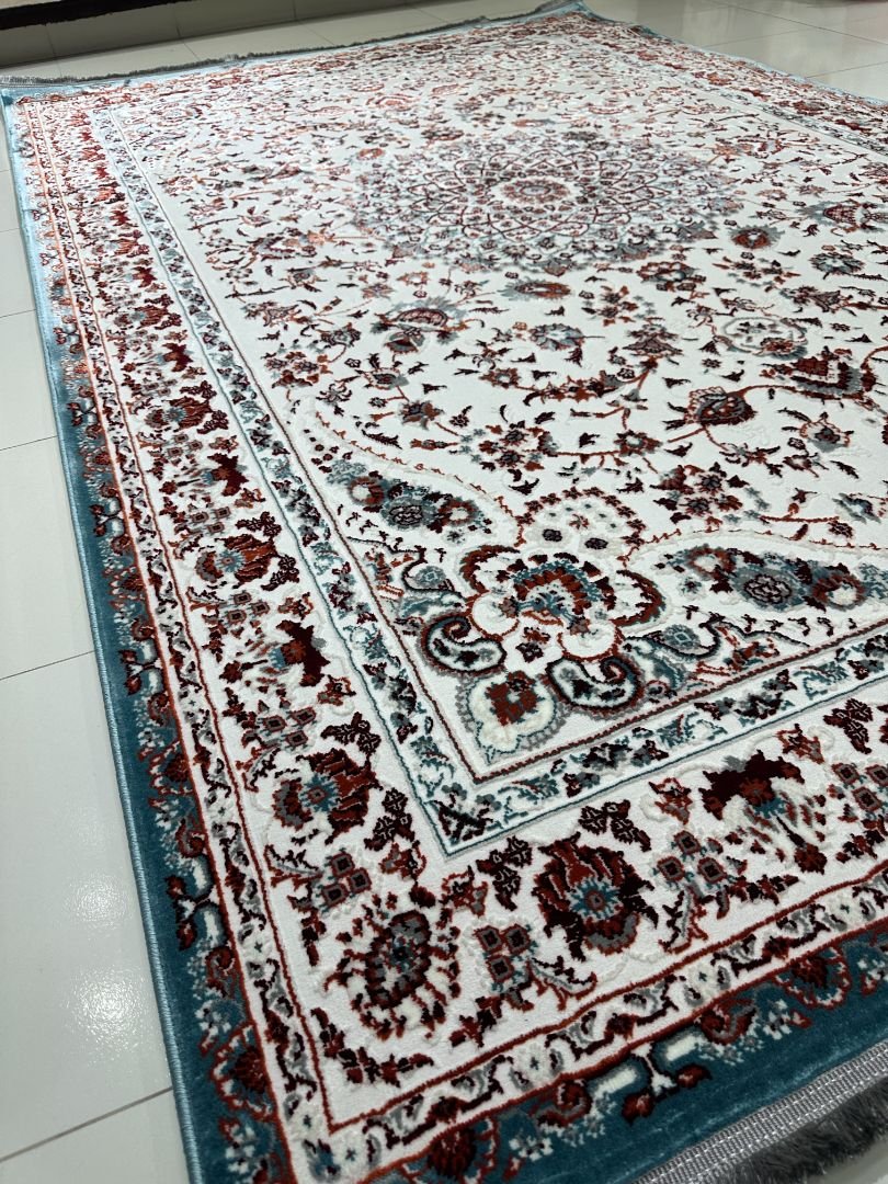 Sultana Azure Persian-Style Turkish Rug – 6×9 ft - Image 4