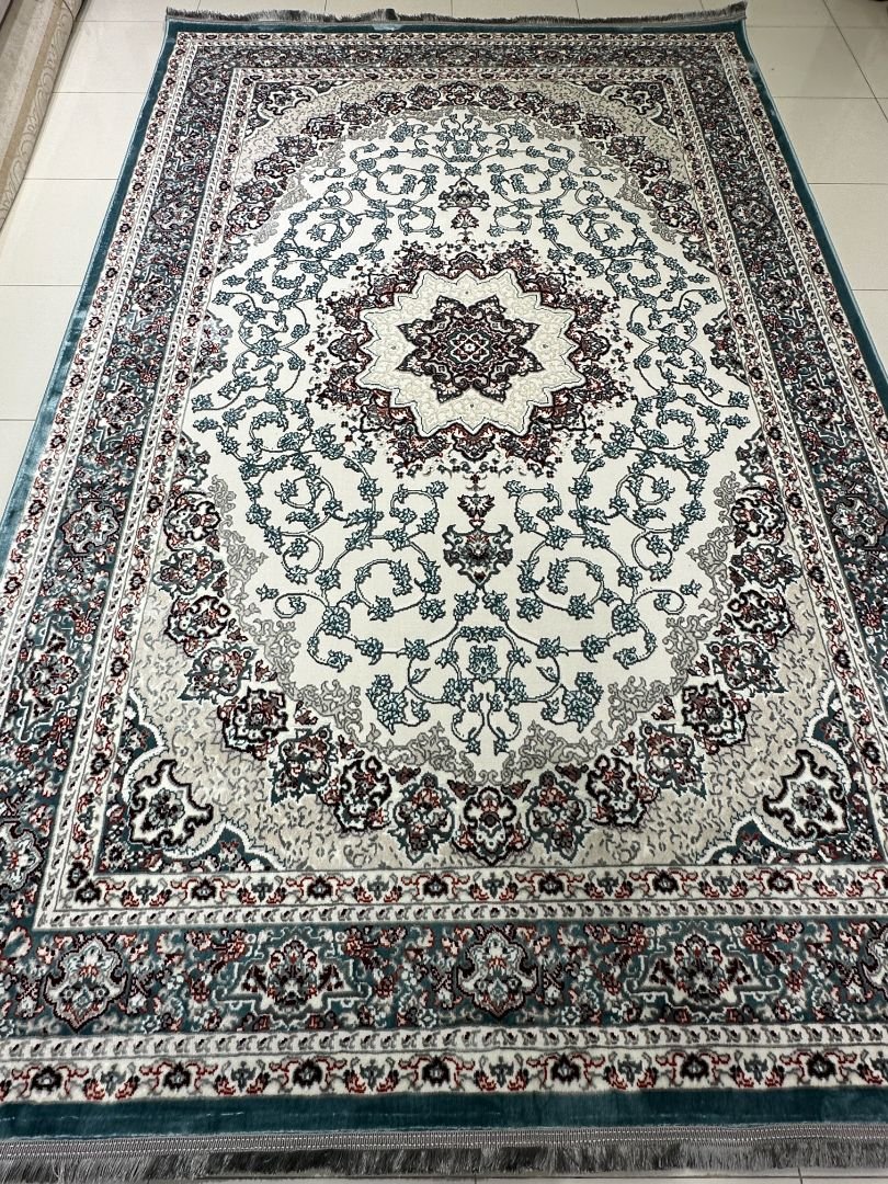 Zareen Aqua Persian-Style Turkish Rug – 6×9 ft - Image 3